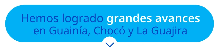 Hemos logrado grandes avances en Guainía, Chocó y La Guajira