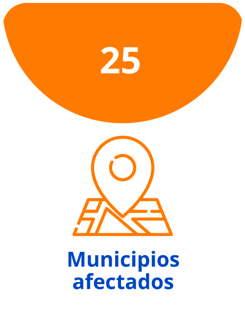 25 - Municipios afectados