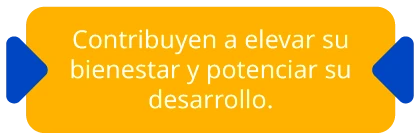 Contribuyen a elevar su bienestar y potenciar su desarrollo.