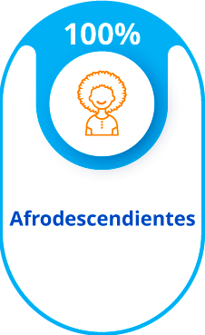100% - Afrodescendientes