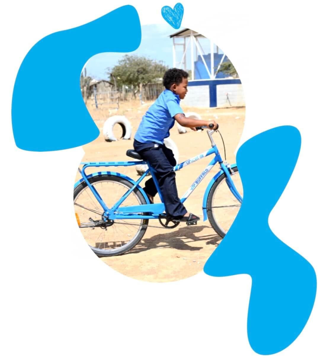 niño en bicicleta