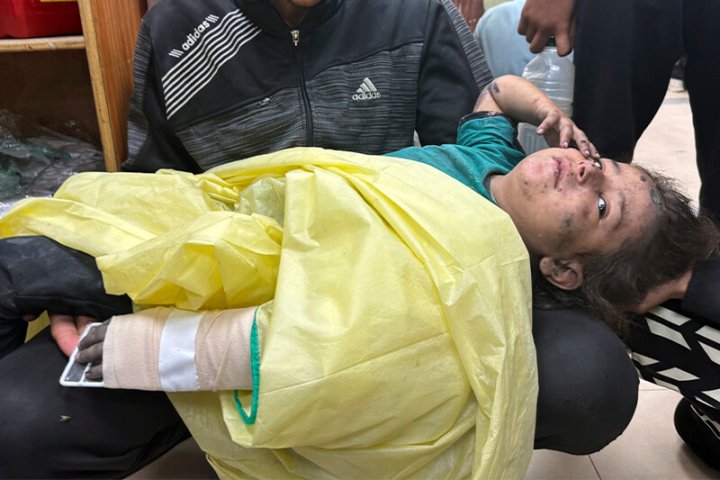 Niño herido en Gaza
