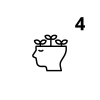 Ícono numerado 4 en círculo negro paso cuatro del proceso.