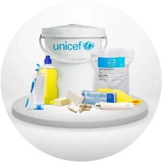kit de agua e higiene UNICEF